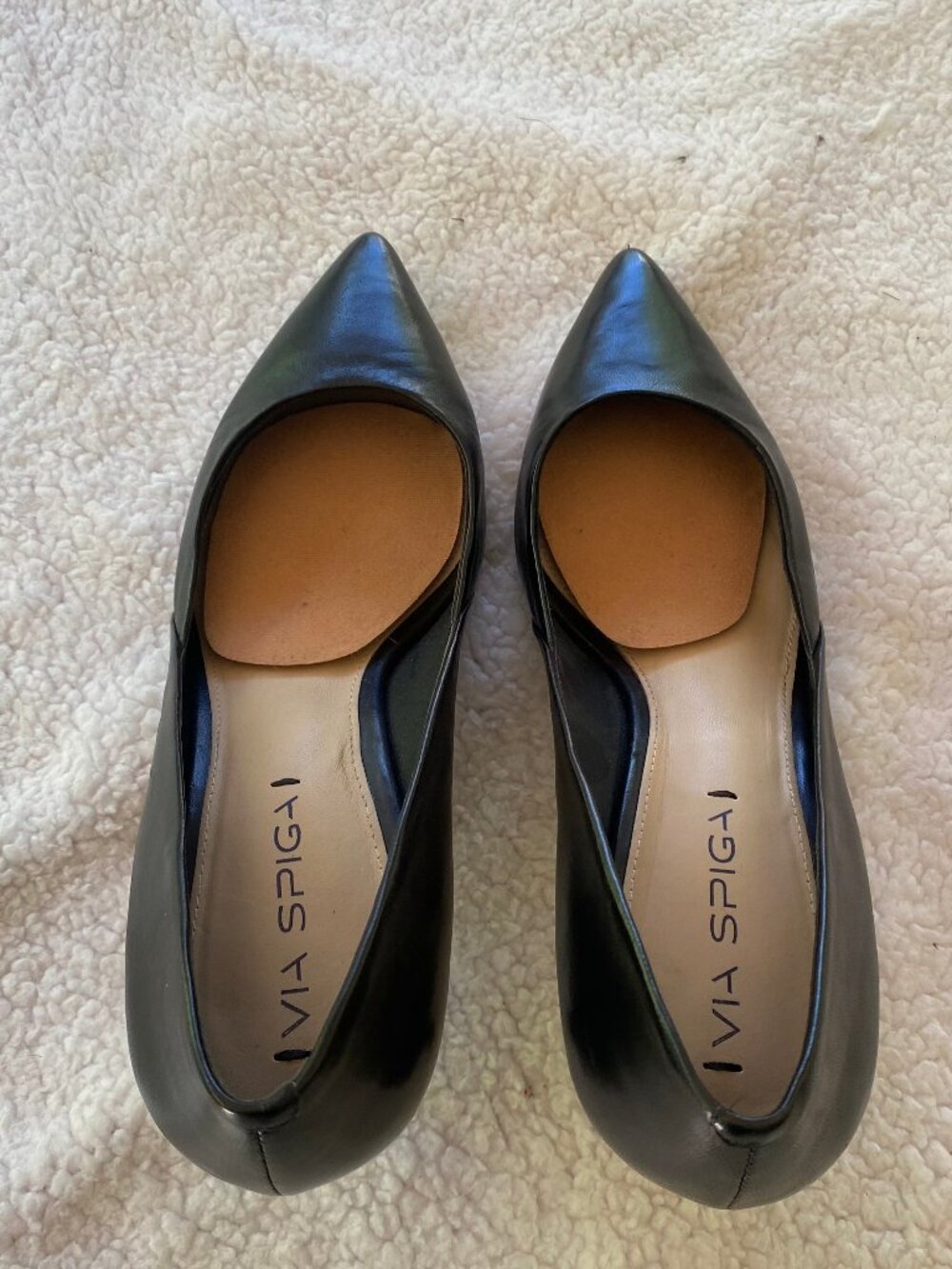 Via Spiga Black leather Heels Size 8.5 - Picture 2 of 11